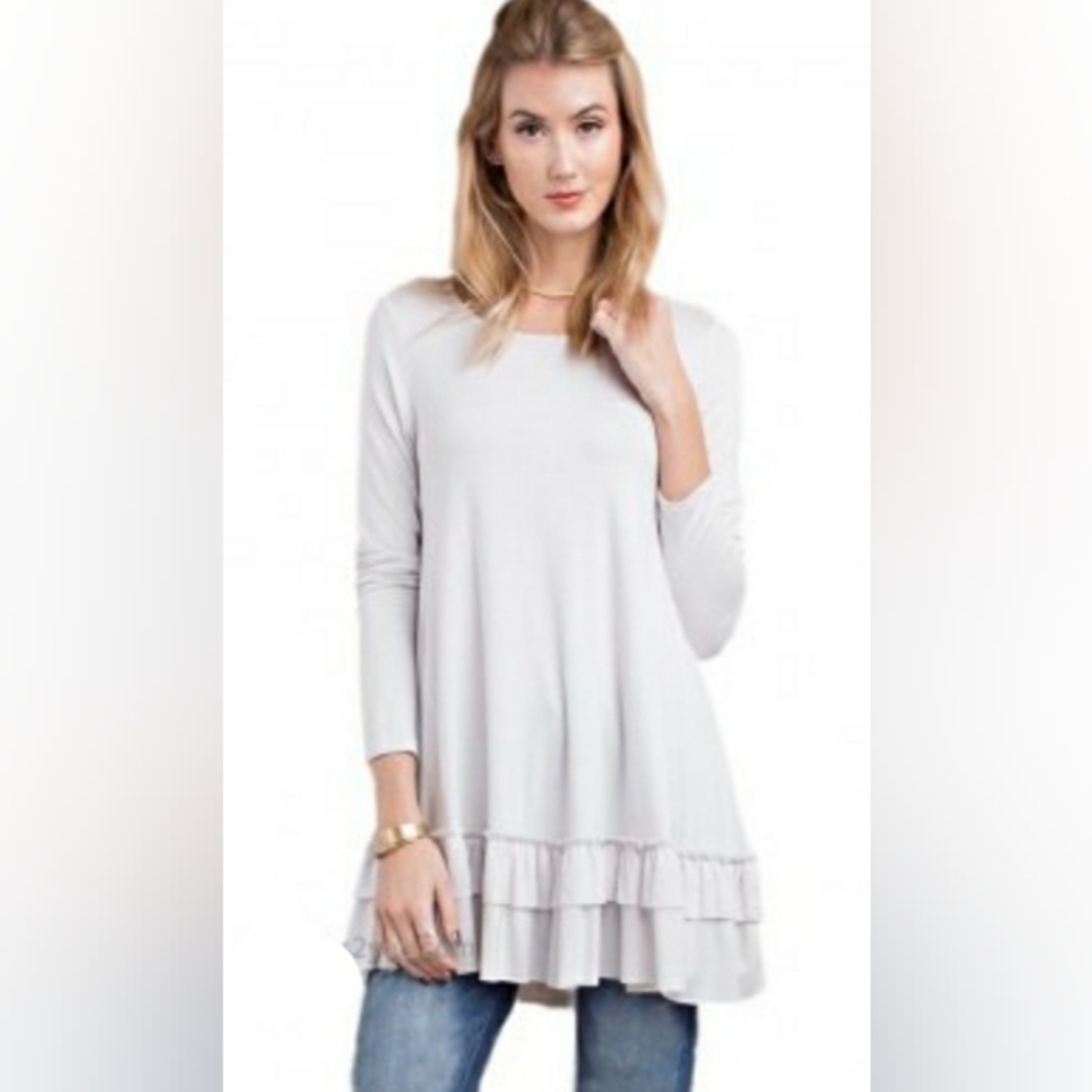 Easel Tiered Ruffle Tunic